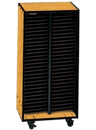 cover Mobile Choral Folio Cabinet 2 Column No Doors Solar Oak